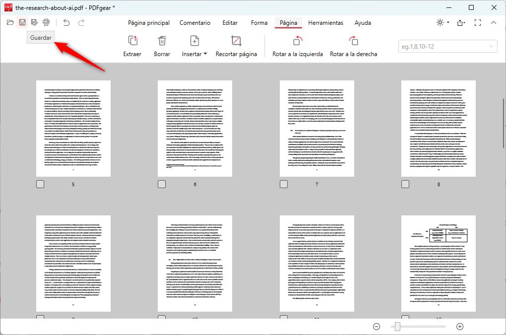 Guardar el PDF
