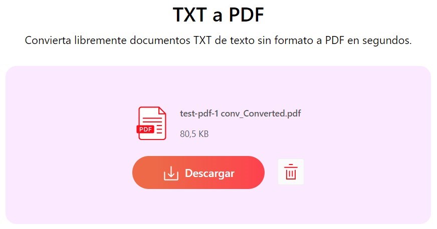 Guarde el documento PDF convertido