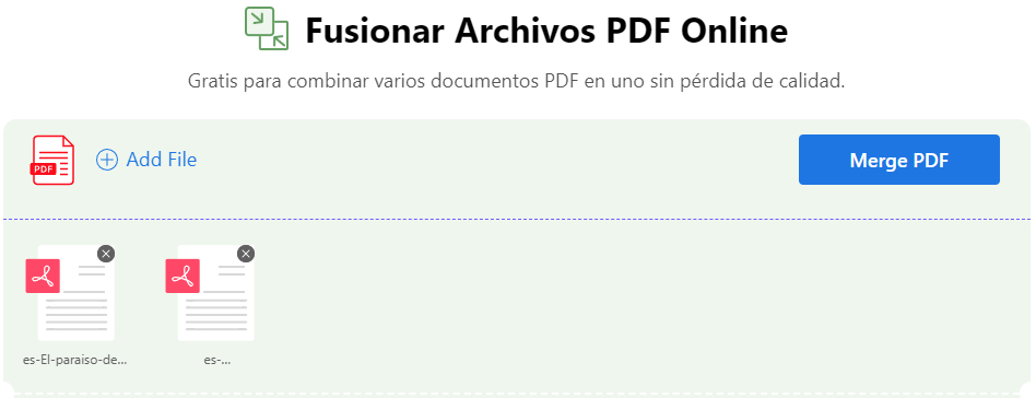 Haz Clic en el Botón Fusionar PDF
