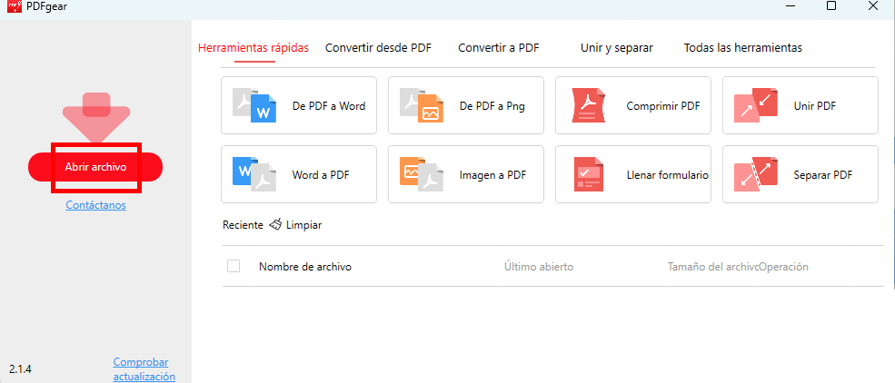 Haz clic en Abrir Archivo