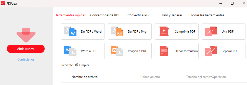 Importar PDF a PDFgear