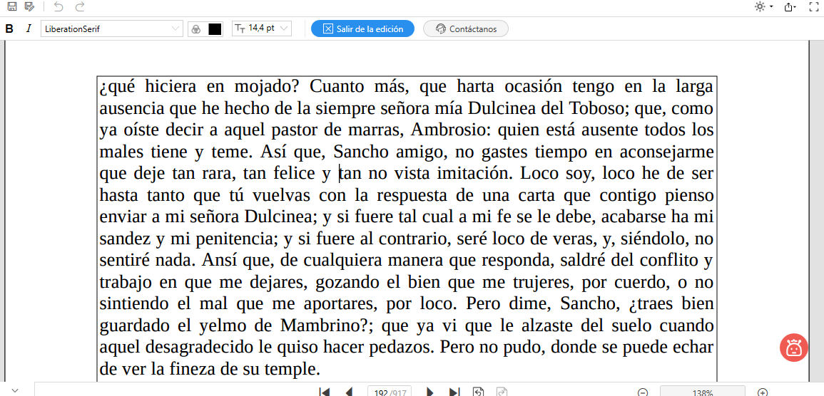 Comenzar la Edición en el Área de Texto