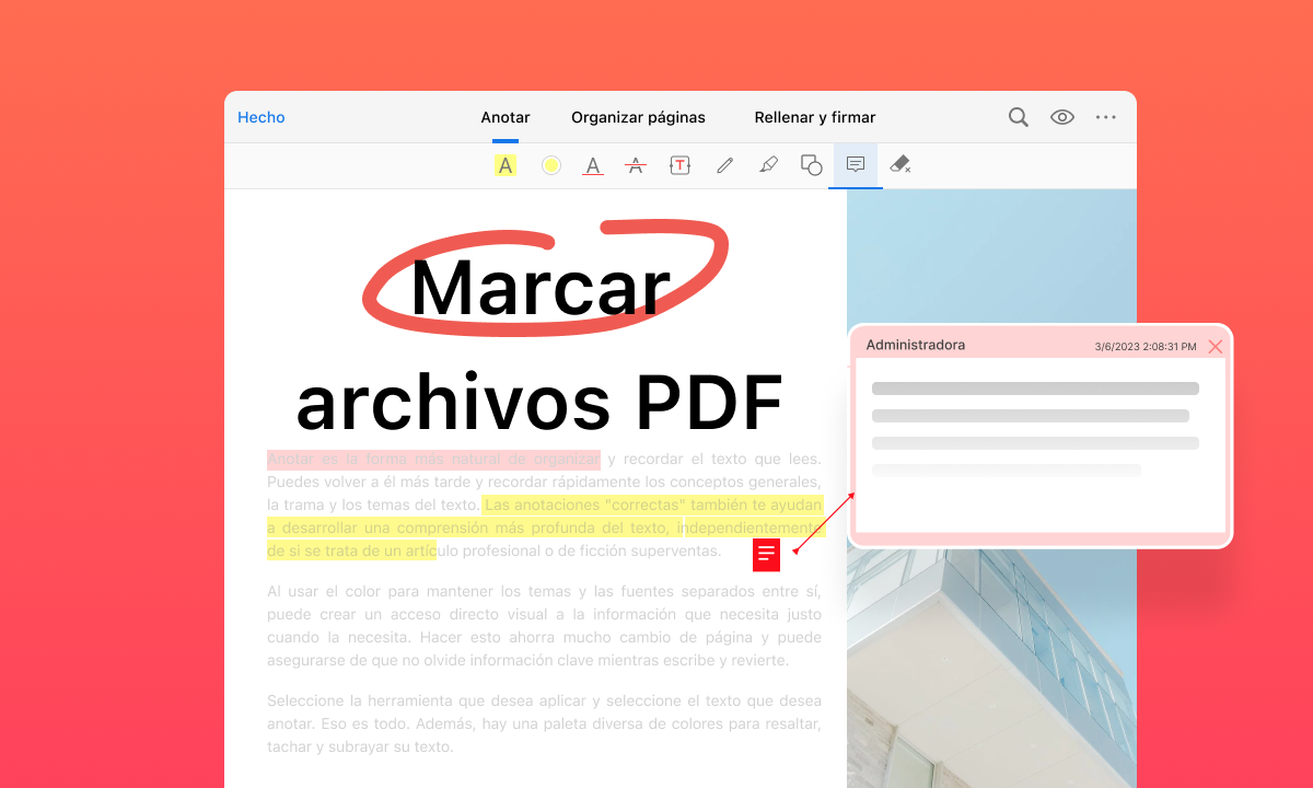 Marcar archivos PDF 