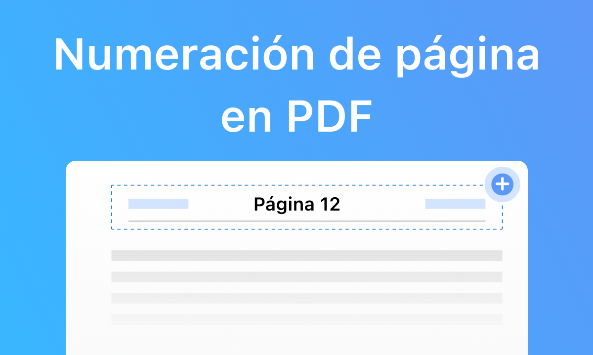 Numeración de página en PDF