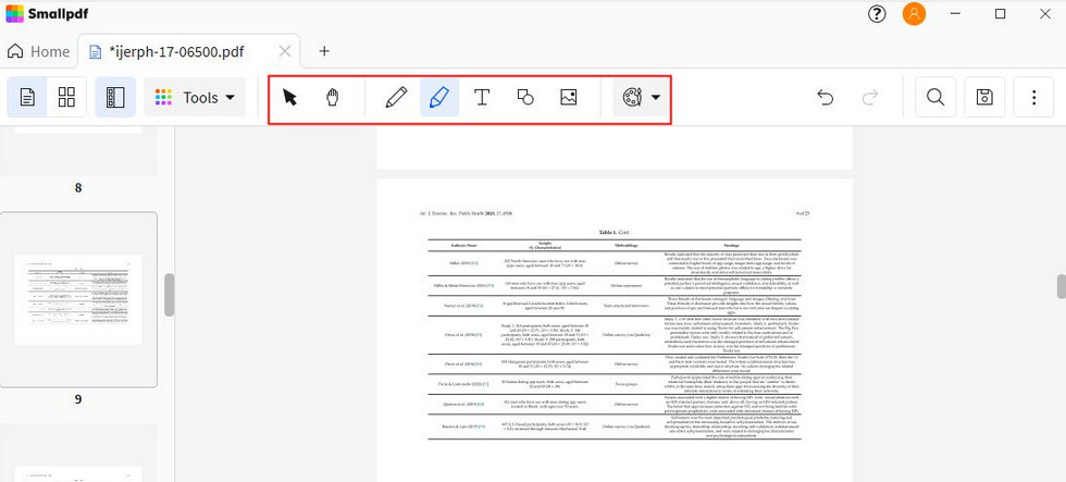 Anotador PDF Smallpdf