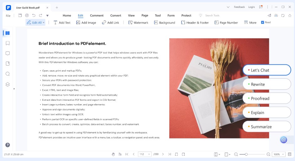 Editor de PDF con IA PDFelement