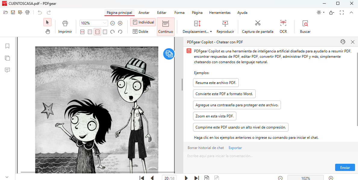 Herramientas de IA gratuitas de PDFgear para chatear con cualquier PDF