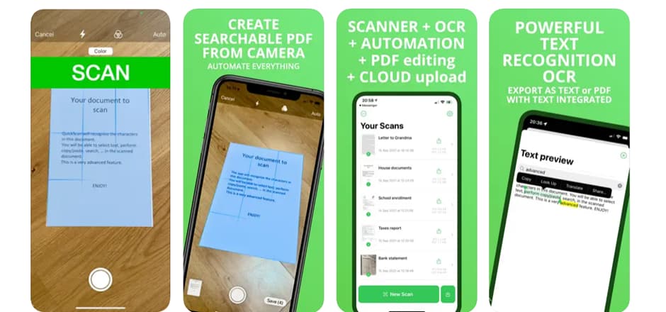 Aplicación de Escáner PDF Quick Scan