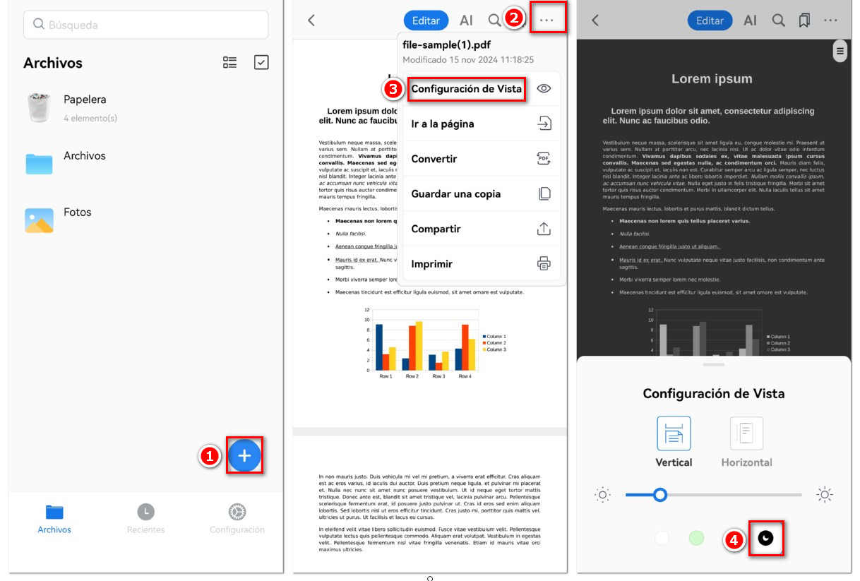 Leer PDF en Modo Oscuro en Android