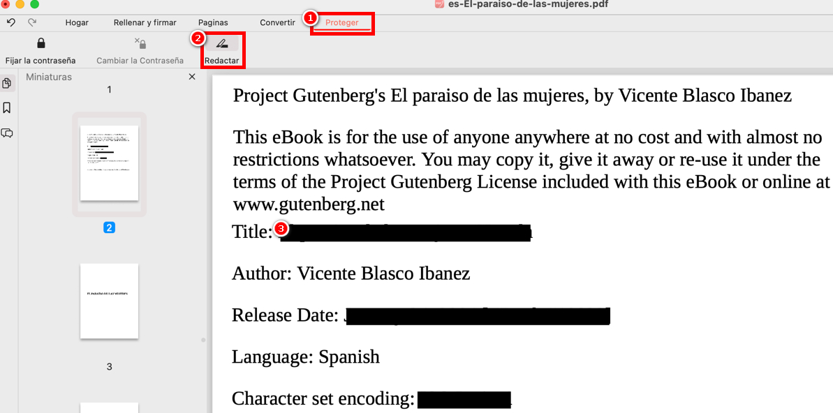 Redactar un PDF en Mac