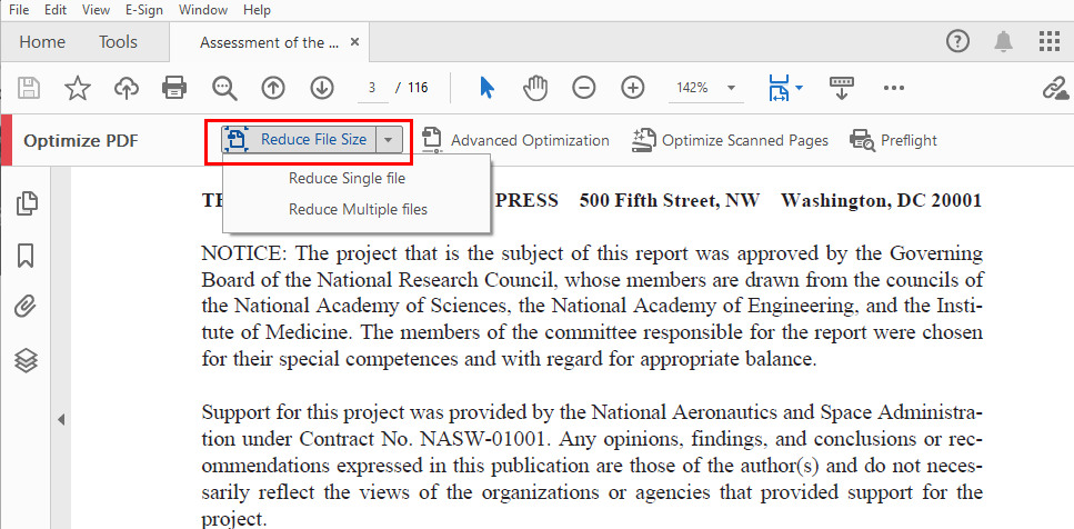 Reducir tamaños de archivo PDF
