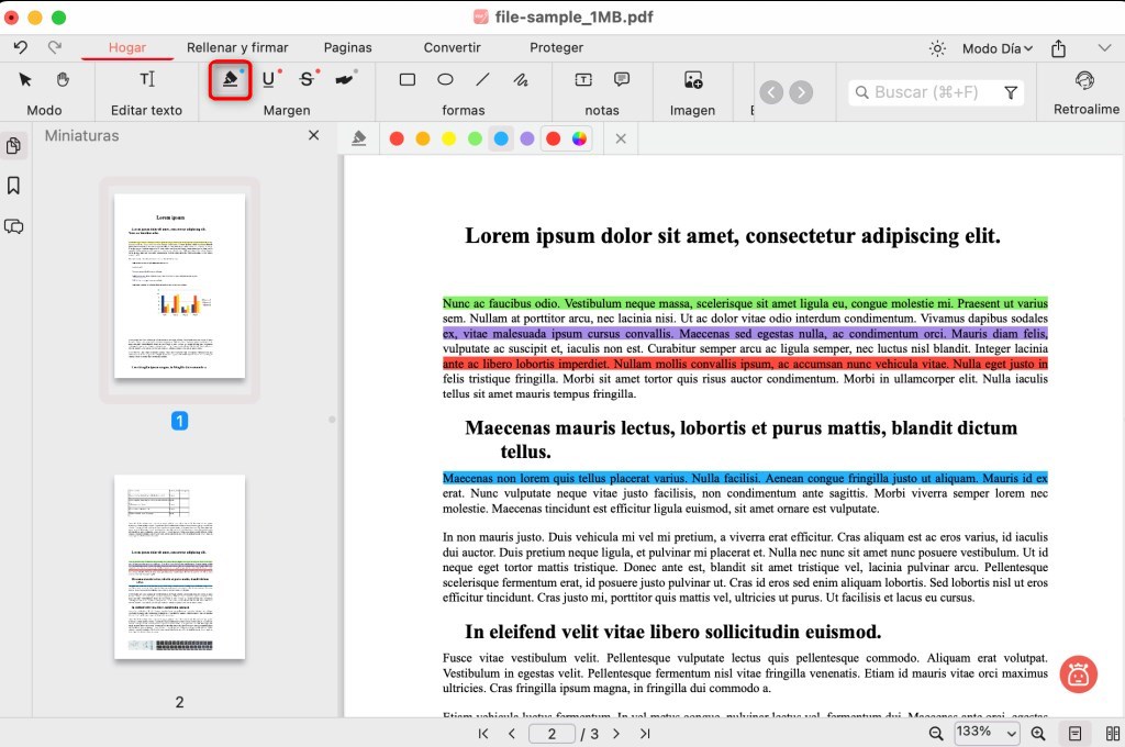 Resaltar PDF en Mac Usando PDFgear