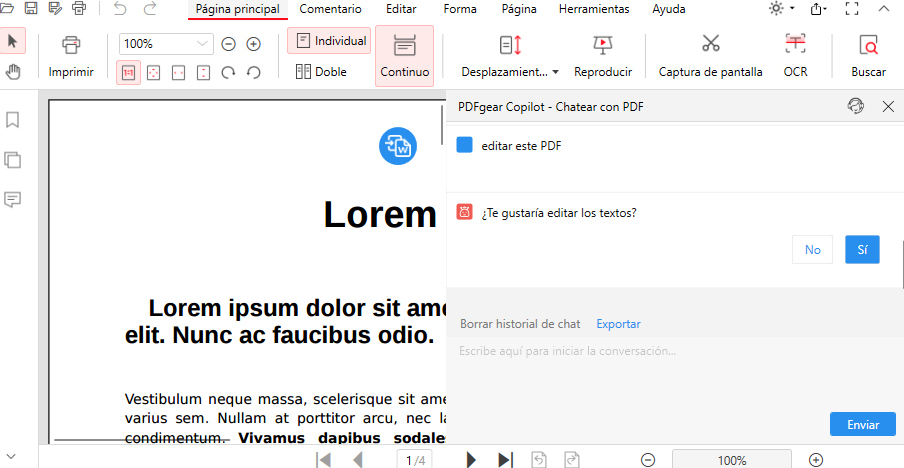 Ir a la Interfaz de Función Usando IA