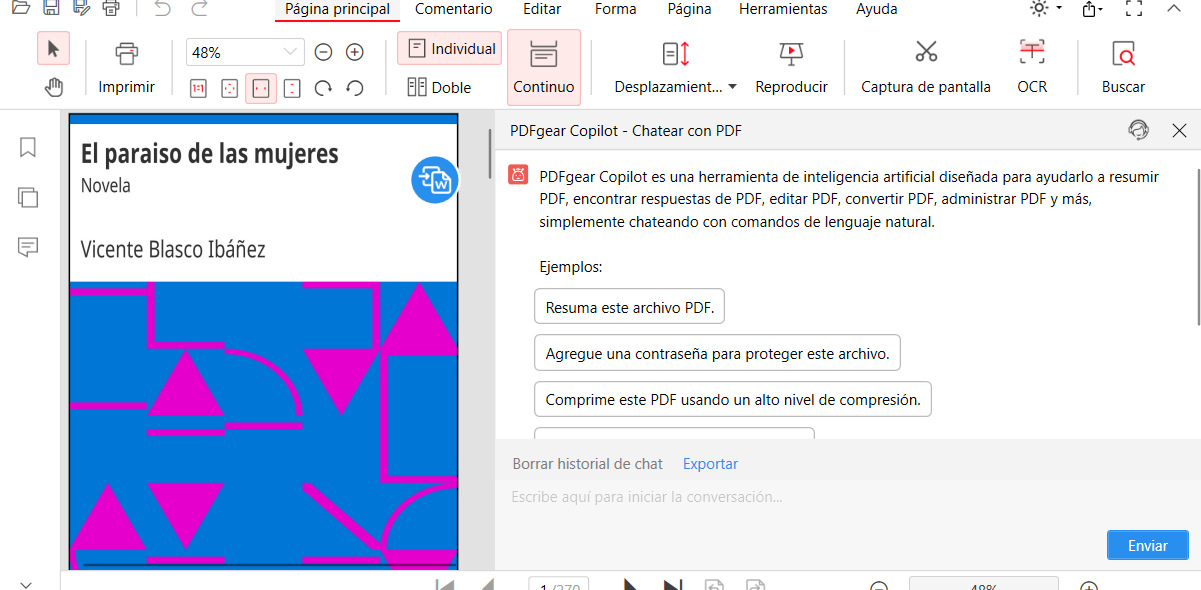 Resumir un PDF Con el Chatbot de PDFgear
