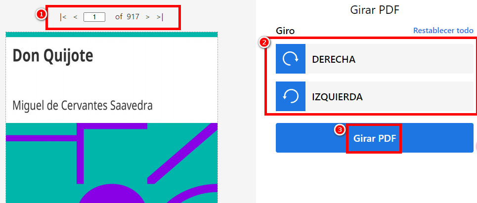 Voltear PDF de Retrato a Paisaje