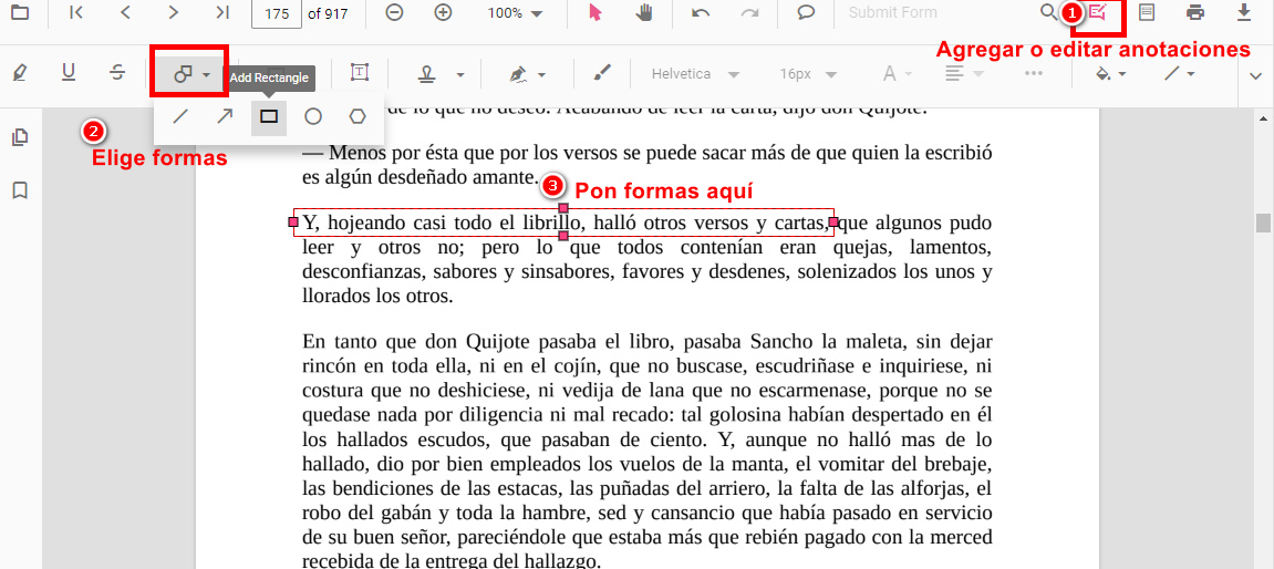 Seleccionando el Texto para Eliminar