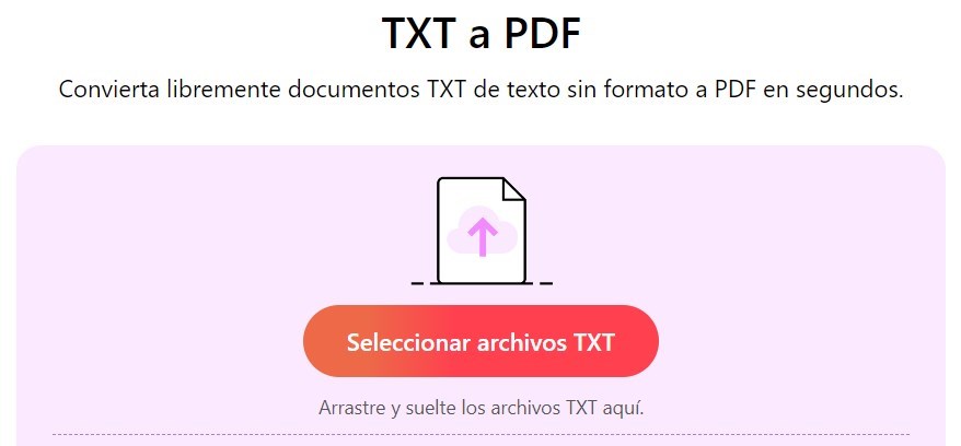 Seleccionar archivos TXT