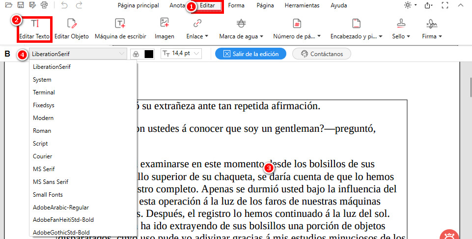 Selecciona Texto y Verifica la Fuente