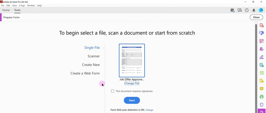 Importar un solo archivo a Adobe Acrobat