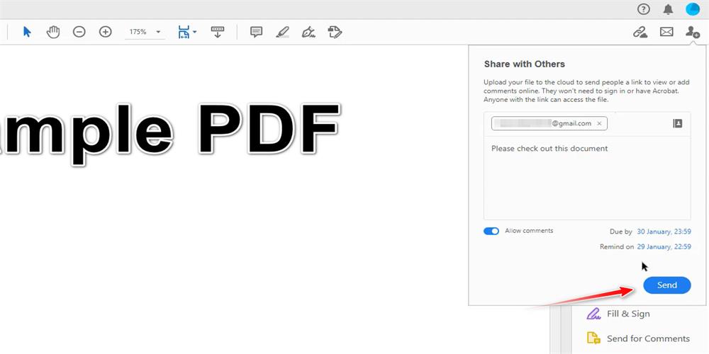 Obtener enlace PDF por correo electrónico
