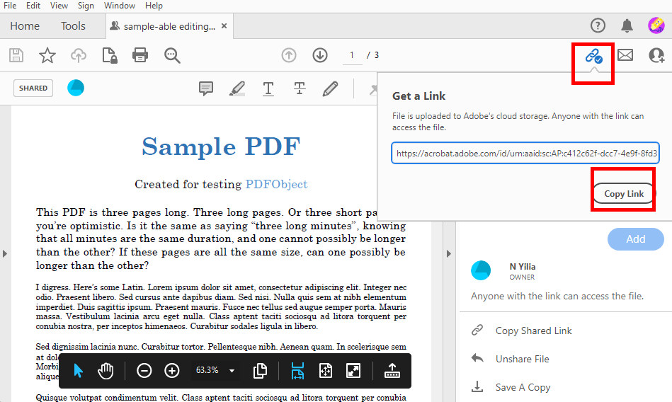 Crear un Enlace en Adobe