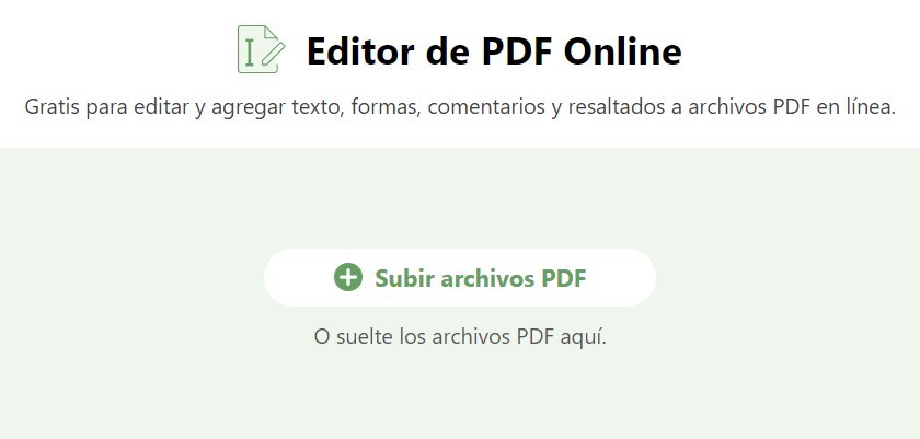 Subir archivos PDF