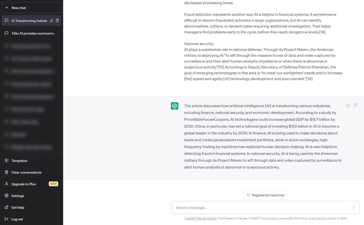 Resumir el artículo de investigación usando ChatGPT