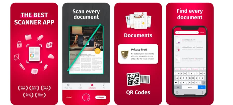 Aplicación Escáner PDF SwiftScan