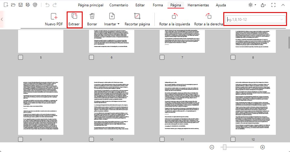 Guardar Páginas Específicas de un PDF