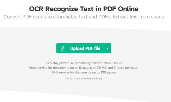 Usar la Herramienta OCR PDF de Sejda