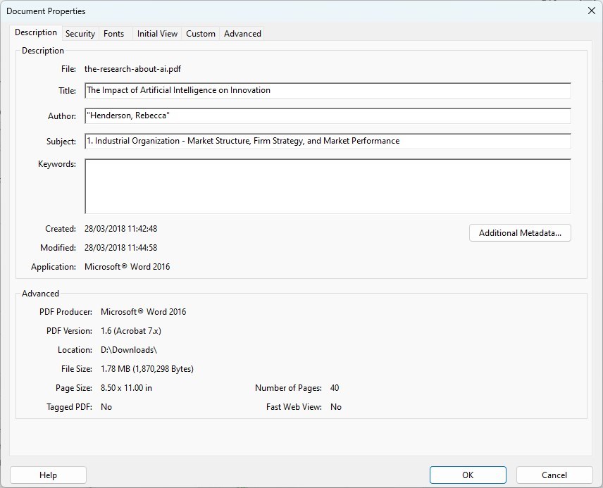 Ver los Metadatos del Archivo PDF