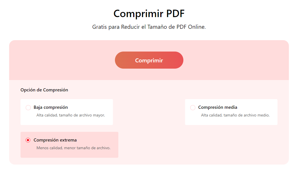 Elija fuerte para compresiones extremas