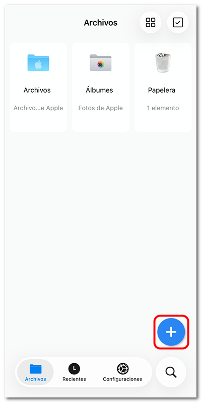 Abrir un archivo en PDFgear en iOS