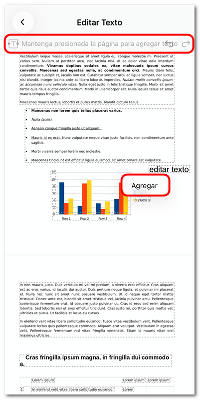 Añadir texto al PDF en iOS