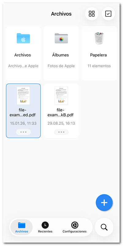 Comprobar el archivo PDF de tamaño reducido