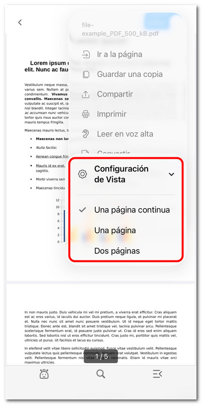 Elegir el modo de vista de página