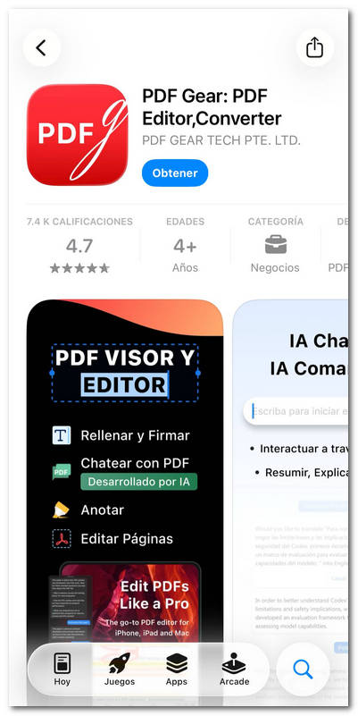 Obtener PDFgear para iOS