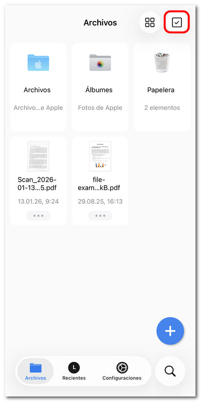 Seleccionar archivos en PDFgear