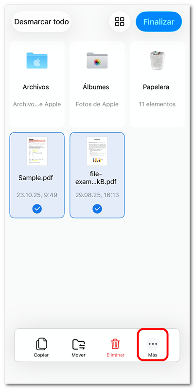 Seleccionar archivos PDF para comprimir en PDFgear