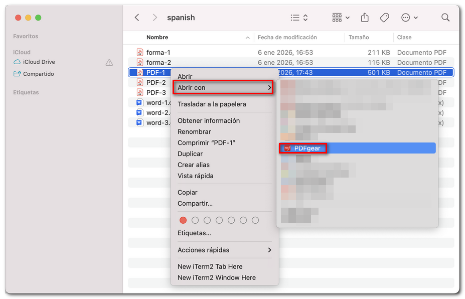 Abrir un PDF con PDFgear en Mac