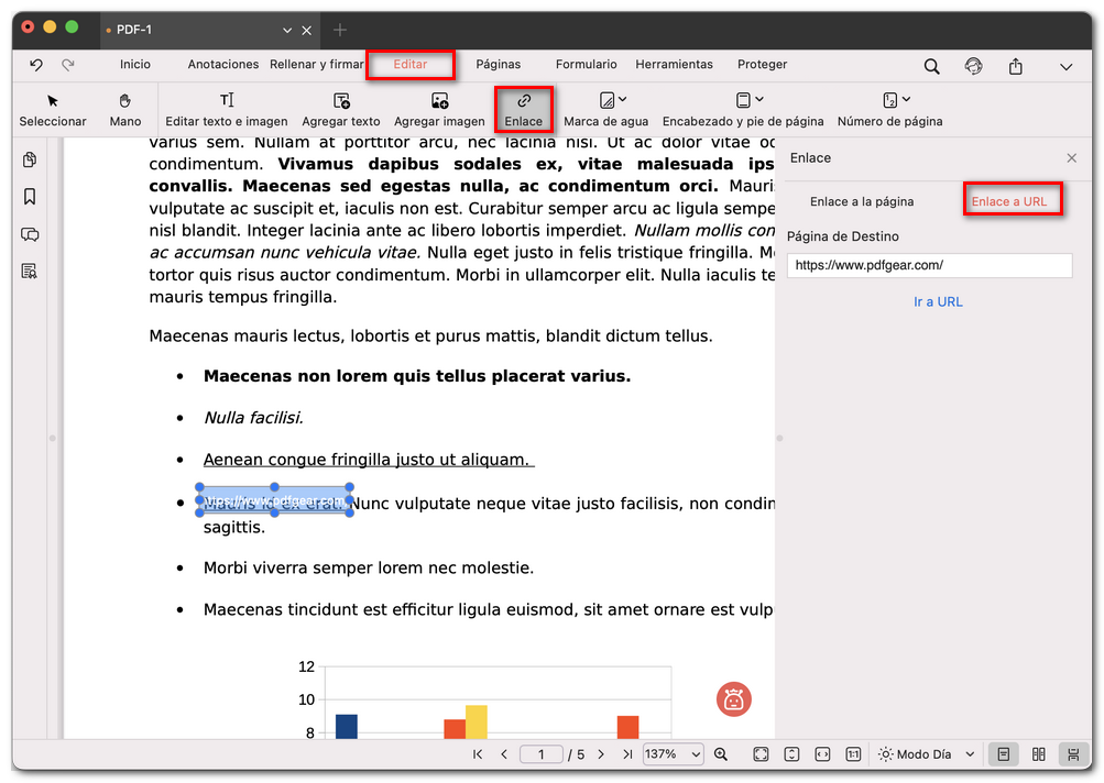 Añadir un enlace a URL