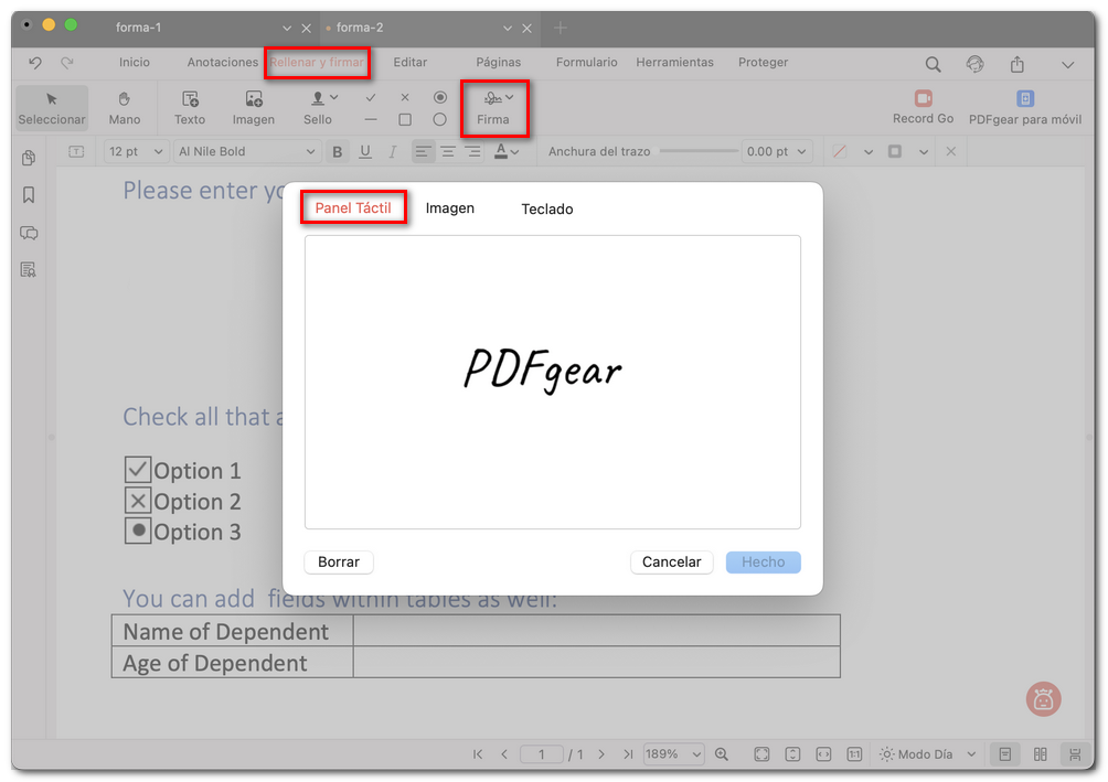 Crear una firma manuscrita