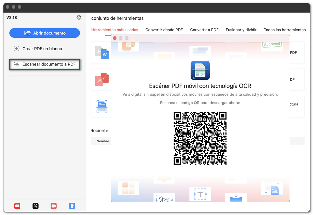Escanear documentos a PDF