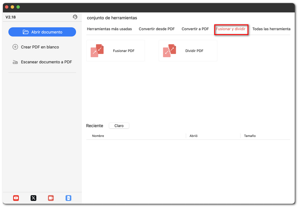 Herramientas para combinar y dividir PDF