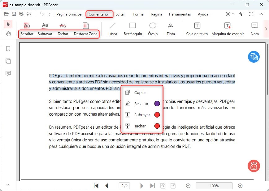 Abrir la Herramienta de Marcado de Texto