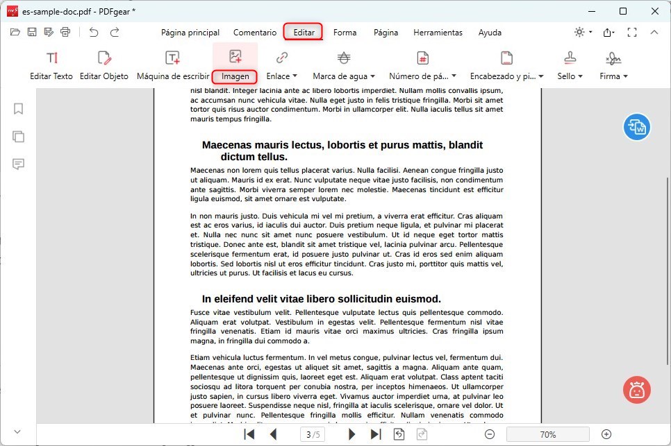 Añadir Imágenes al PDF