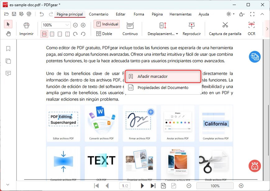 Añadir Marcador Directamente