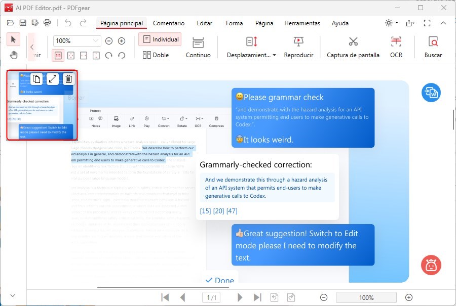 Copiar o eliminar la captura de pantalla