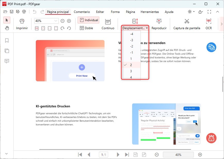 Desplazamiento Automático de un PDF