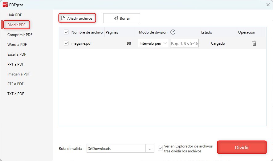 Dividir PDF